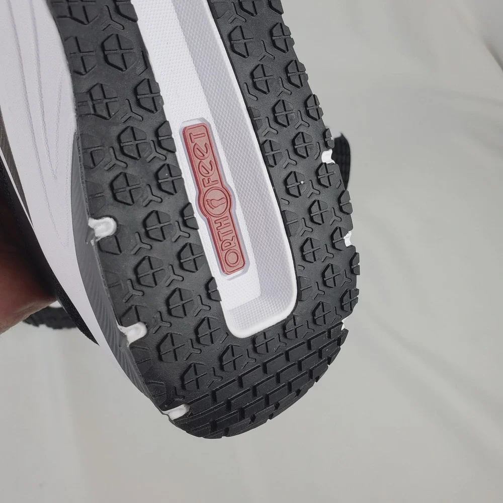 Orthofeet Tilos Hands-Free Wide Shoes Men's Size 11.5 2E Gray w/ Arch Boosters